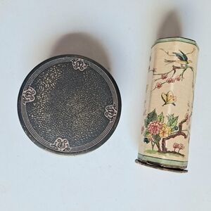 Antique Melba Compact & Lipstick Holder